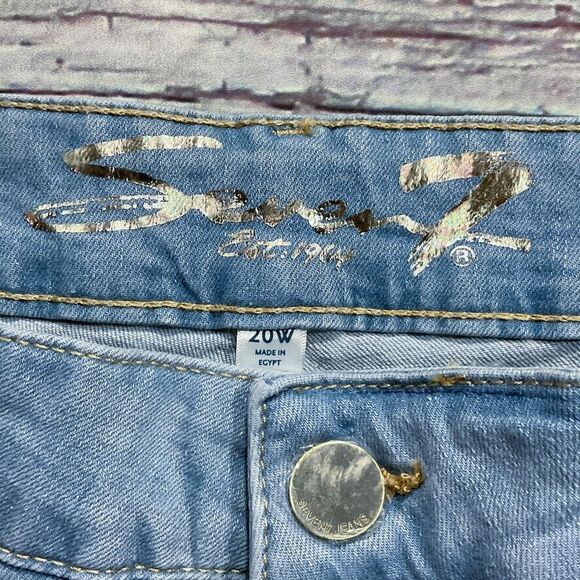 Seven7 Womens Jeans size 20W new nwt $79 Light Wash Denim Metro Skinny x29" b395 - Picture 4 of 12